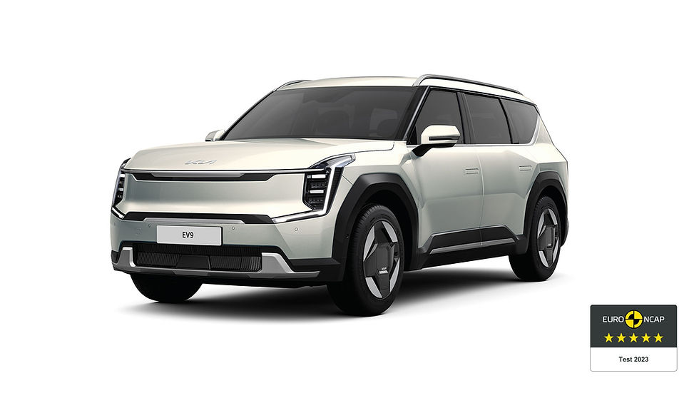 Kia EV9 conquista 5 estrelas nos testes de segurança do Euro NCAP