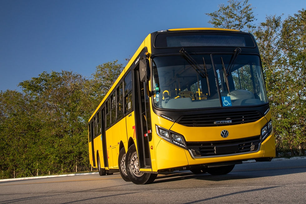 Volkswagen mostra ônibus de 15 metros e terceiro eixo direcional