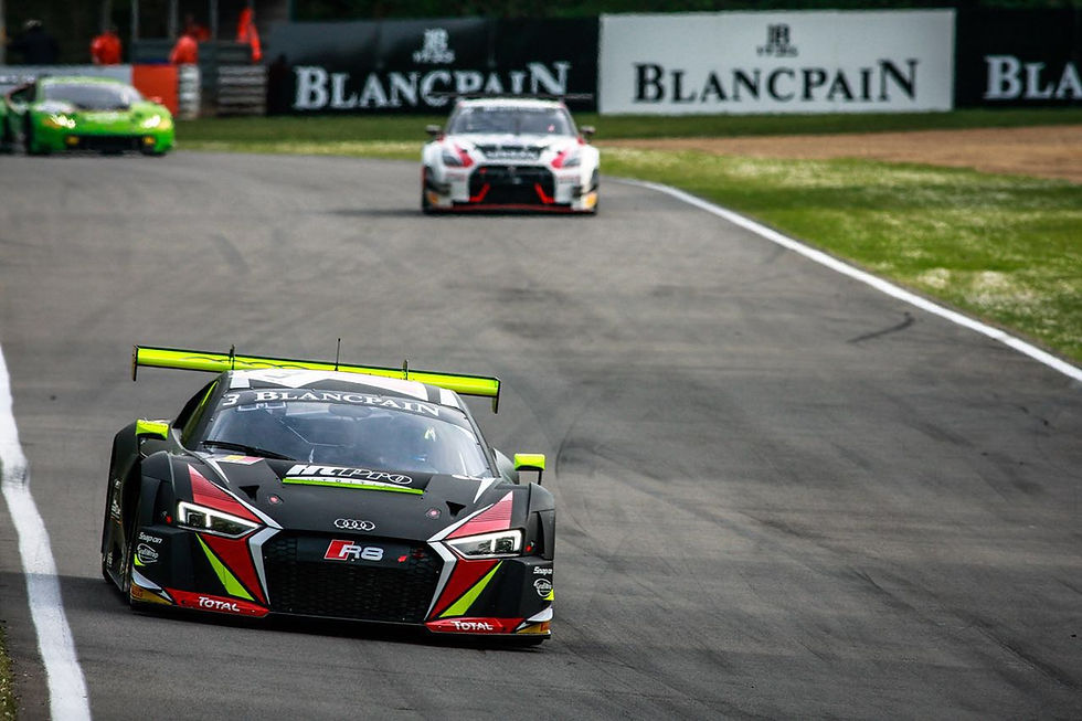 Rodrigo Baptista, Jimenez e Filipe Albuquerque, em Silverstone para o Blancpain GT Series