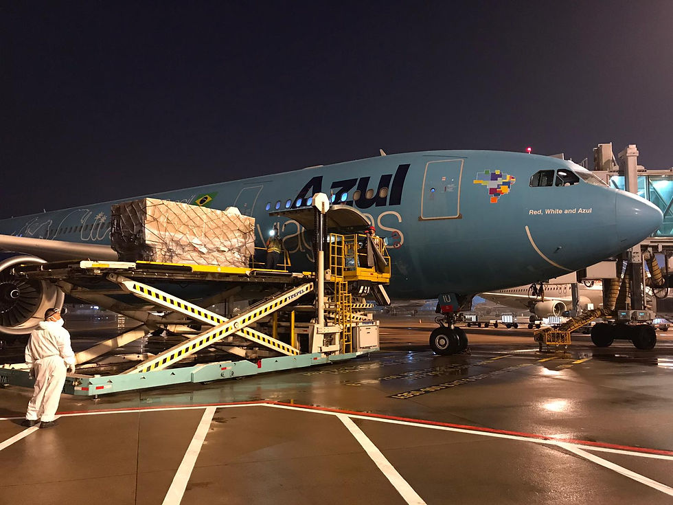 Aviação: Azul Cargo traz 3,2 milhões de testes de Covid-19 para Brasil, Argentina, Peru e Chile