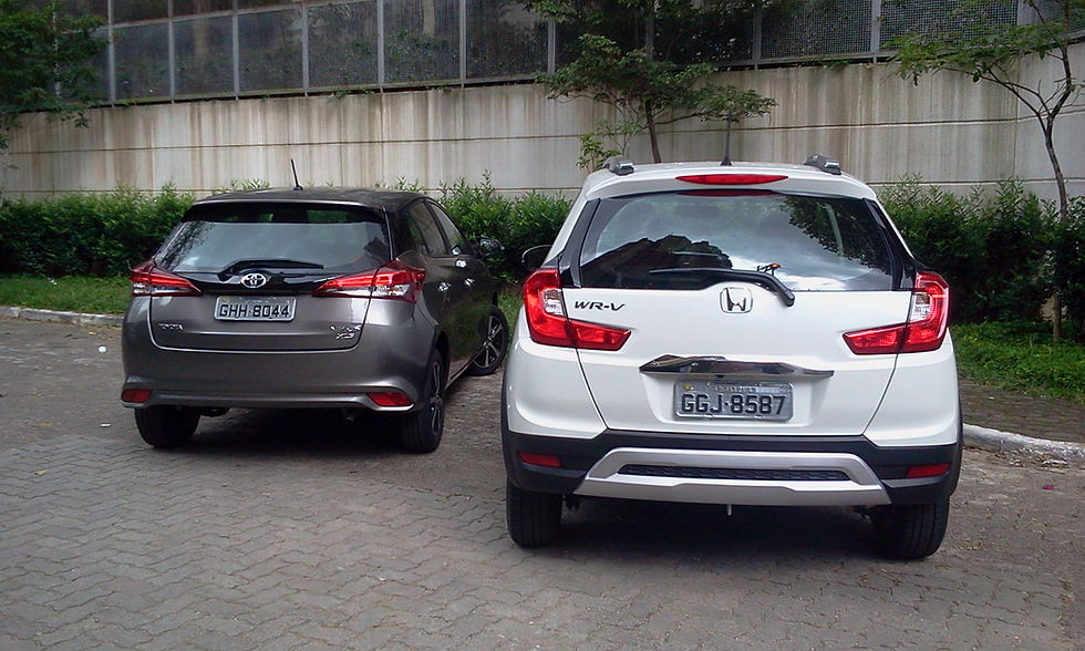 Comparativo: De motor idêntico e nas suas versões mais completas, Yaris e WR-V seguem caminhos diferentes