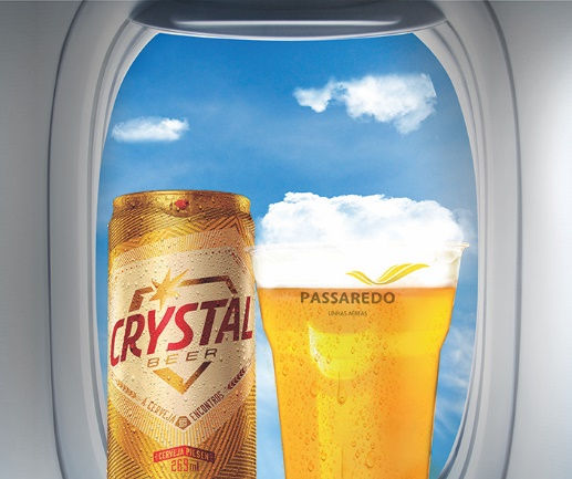 Passaredo Linhas Aéreas terá degustação de cerveja Crystal em seus voos