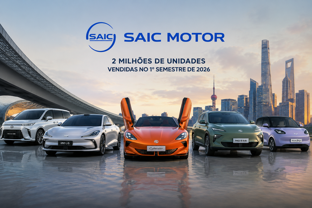 SAIC Motor supera 2 milhões de veículos vendidos no primeiro semestre e amplia avanço em elétricos e mercados internacionais