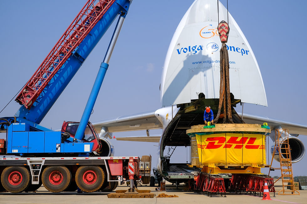 Aviação: Aeroporto Internacional de BH recebe carga da Anglo American no gigante Antonov AN-124