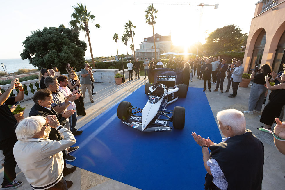 Nelson Piquet volta a acelerar o Brabham BT52 antes do GP de Cascais 