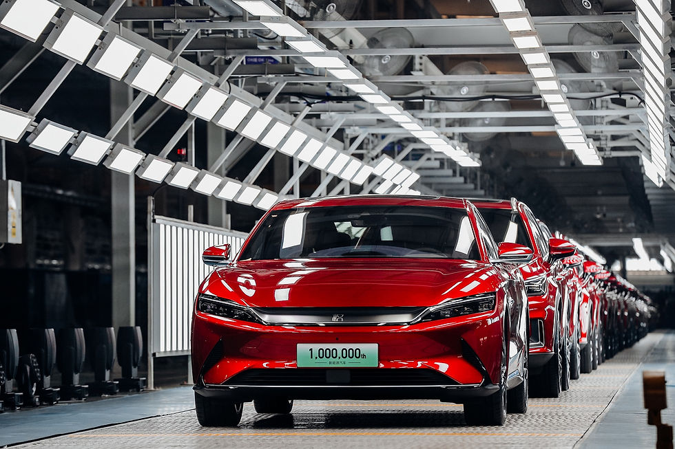 O 1.000.000º automóvel elétrico da BYD é produzido