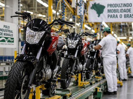 Produção de motos tem melhor resultado desde 2008 e mercado brasileiro bate recorde de vendas
