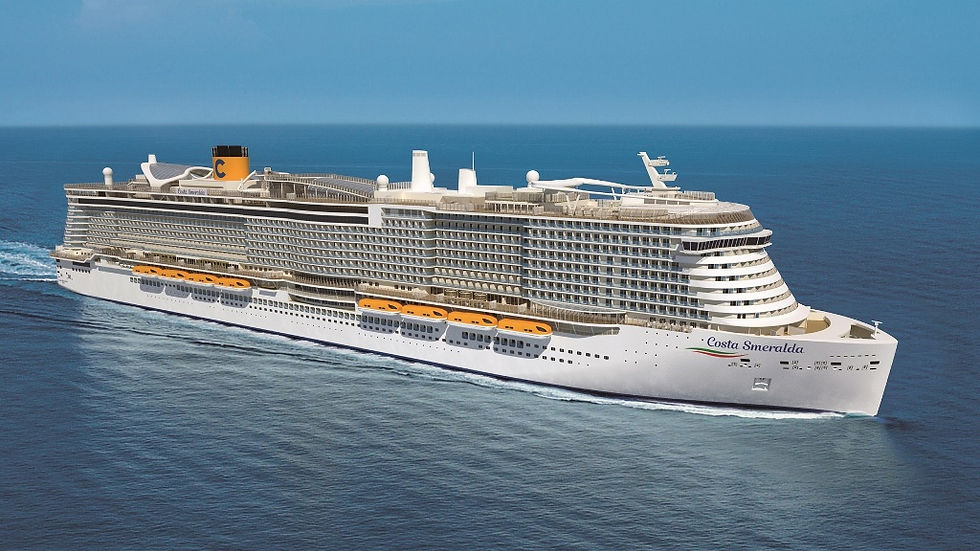 Primeiro cruzeiro do Costa Smeralda, novo mega navio da Costa Cruzeiros, será em 20 de outubro de 2019