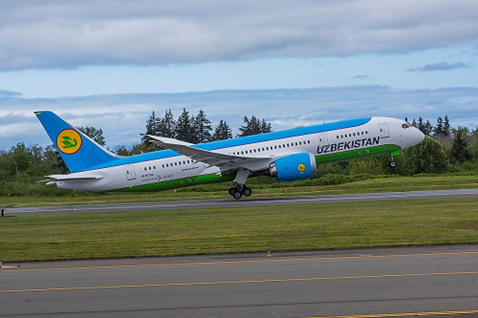 Aviação: Uzbekistan Airways leva importante doação da Boeing para o Uzbequistão