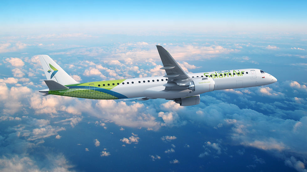 Aviação: SalamAir, empresa aérea de Omã, faz pedido para 6 jatos Embraer E195-E2