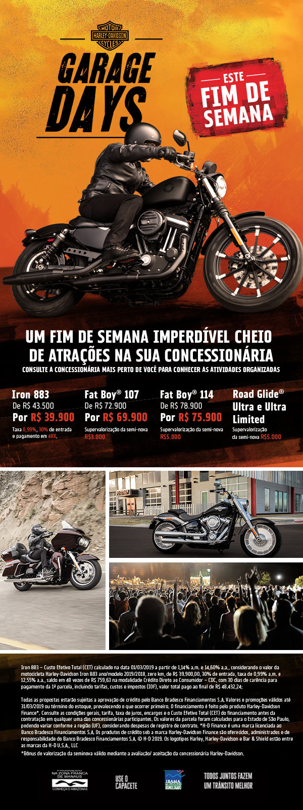 Harley-Davidson do Brasil promove Garage Days no próximo sábado