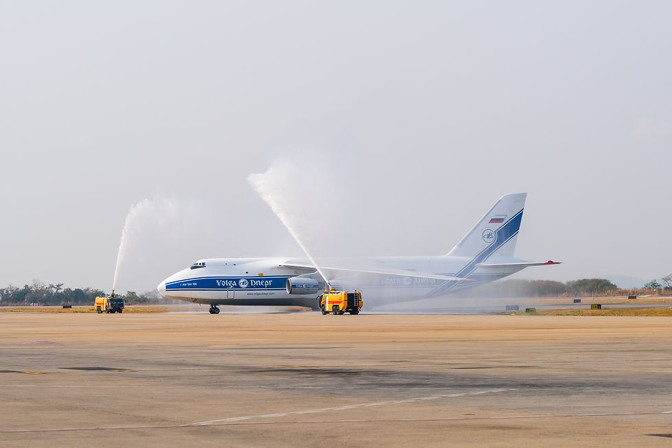 Aviação: Aeroporto Internacional de BH recebe carga da Anglo American no gigante Antonov AN-124