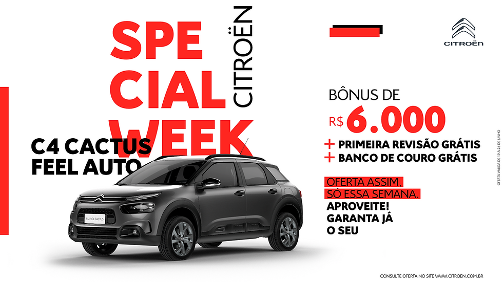 Citroën realiza Special Week com condições especiais para o C4 Cactus