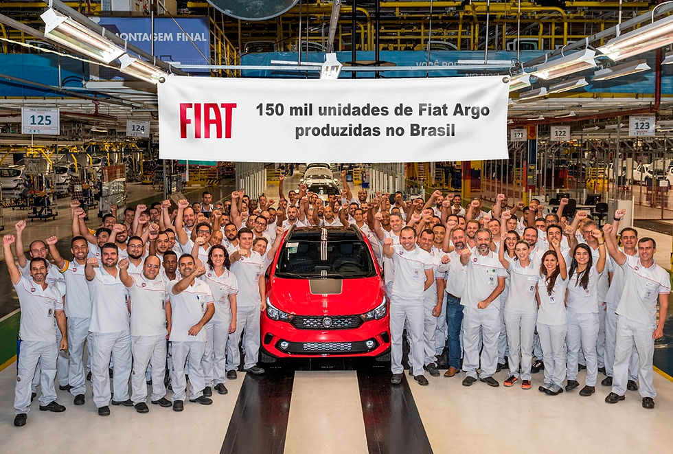Na marca das 150 mil unidades produzidas do Argo, polo automotivo da Fiat em Betim completa 43 anos