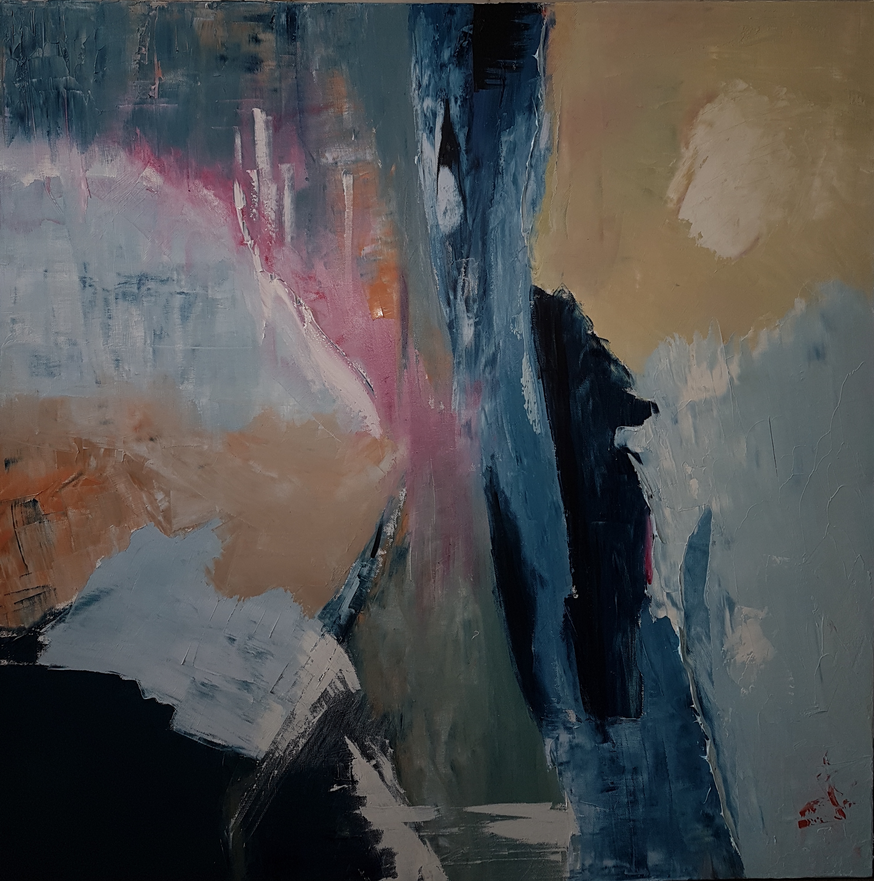 L'attente, 90x90cm