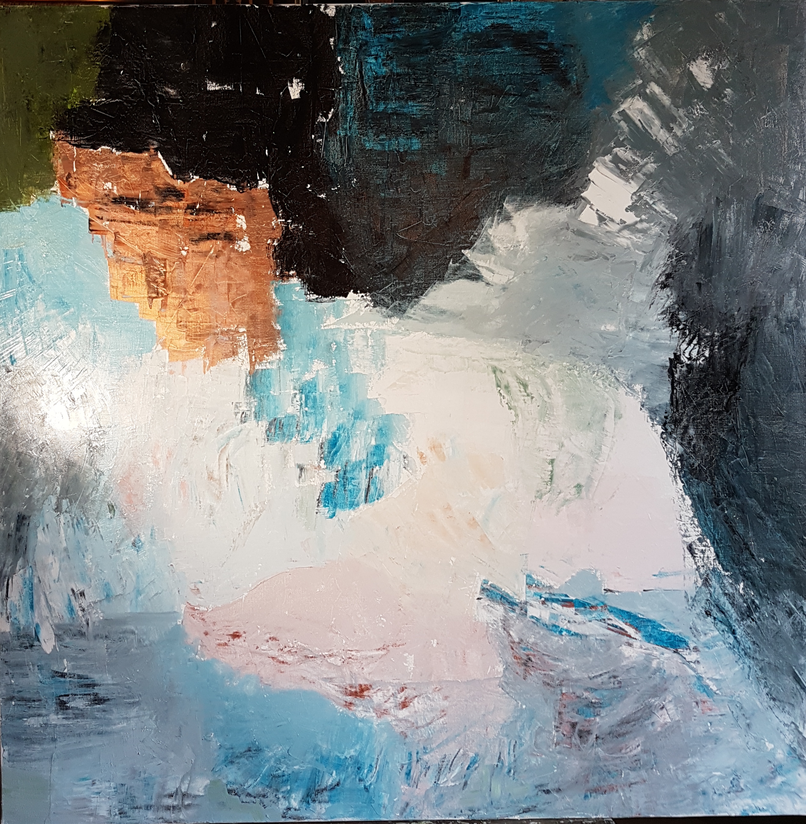 Déchirure,100x100 cm