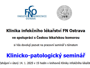 Seminář Kliniky infekčního lékařství FN Ostrava