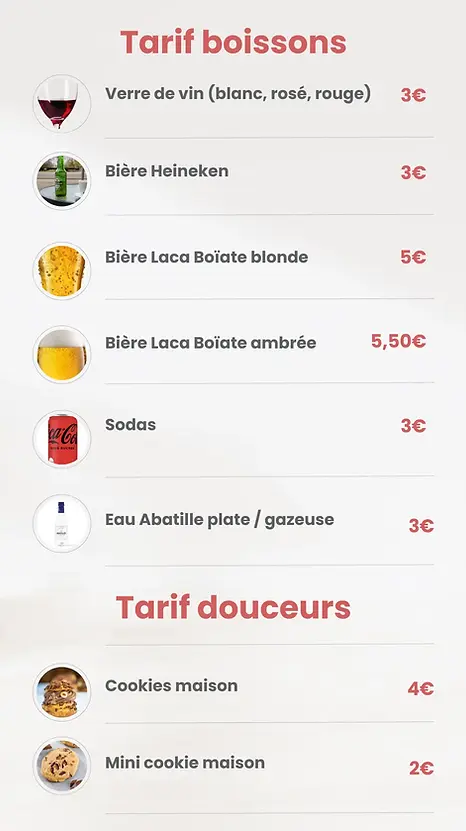 Le menu sur le pouce
