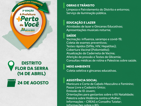 TERCEIRA EDIÇÃO DO GABINETE ITINERANTE – DISTRITO FLOR DA SERRA (14 DE ABRIL)