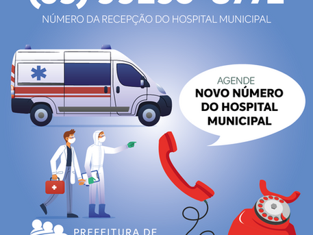 HOSPITAL MUNICIPAL CONTA COM NOVO NÚMERO DE EMERGÊNCIA