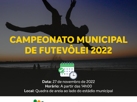 PREFEITURA PROMOVE CAMPEONATO MUNICIPAL DE FUTEVÔLEI