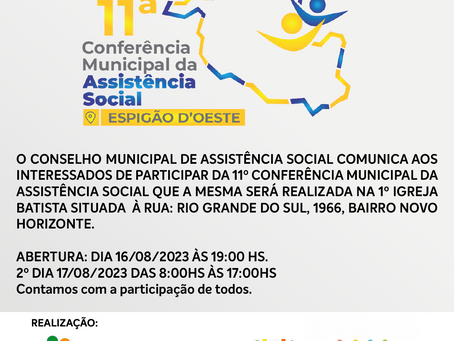 Convite - 11ª Conferência Municipal de Assistência Social