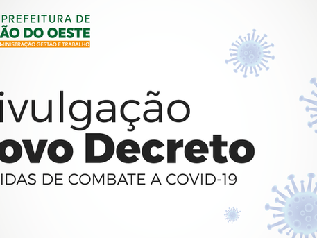 Novo decreto com as medidas de combate a COVID-19