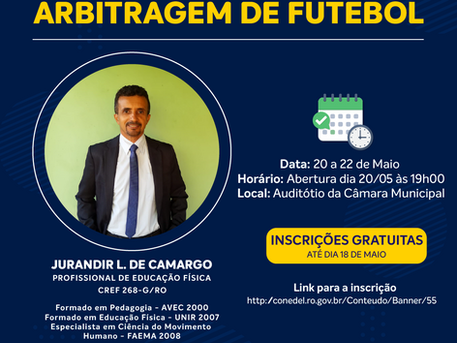 CURSO DE ARBITRAGEM DE FUTEBOL EM ESPIGÃO DO OESTE