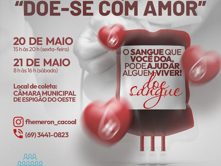 DOAÇÃO DE SANGUE EM ESPIGÃO DO OESTE