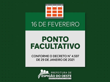 Nota de Esclarecimentos sobre ponto facultativo dessa terça-feira (16)