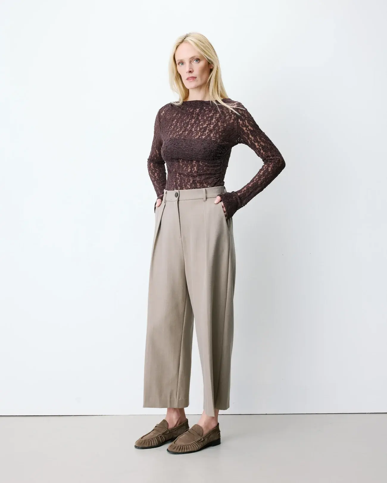 Pantalon large à plis ATLANTIS