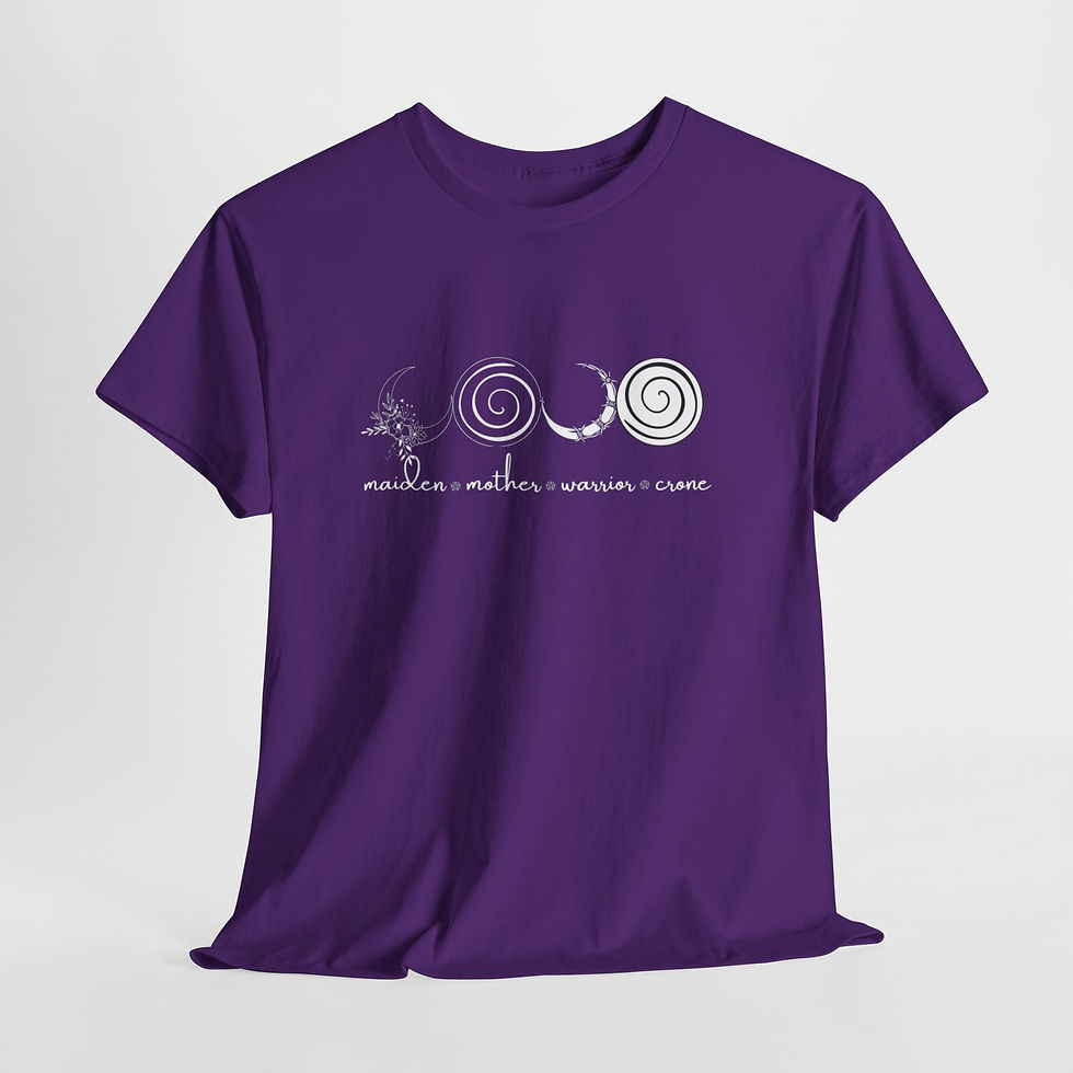 Thumbnail: Four Faces Moon Goddess Witchy Tee