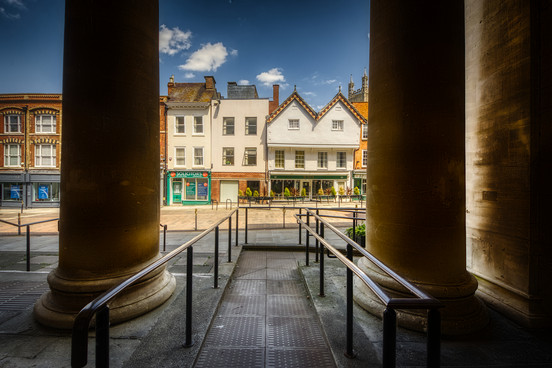 View from Shire Hall portico