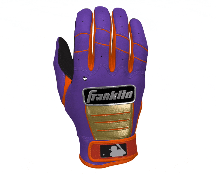 Rotating GIF of a customized Franklin baseball glove