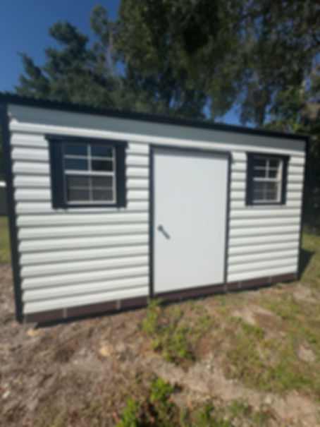 8x14 Metal Side Garden Shed with Electric #13488