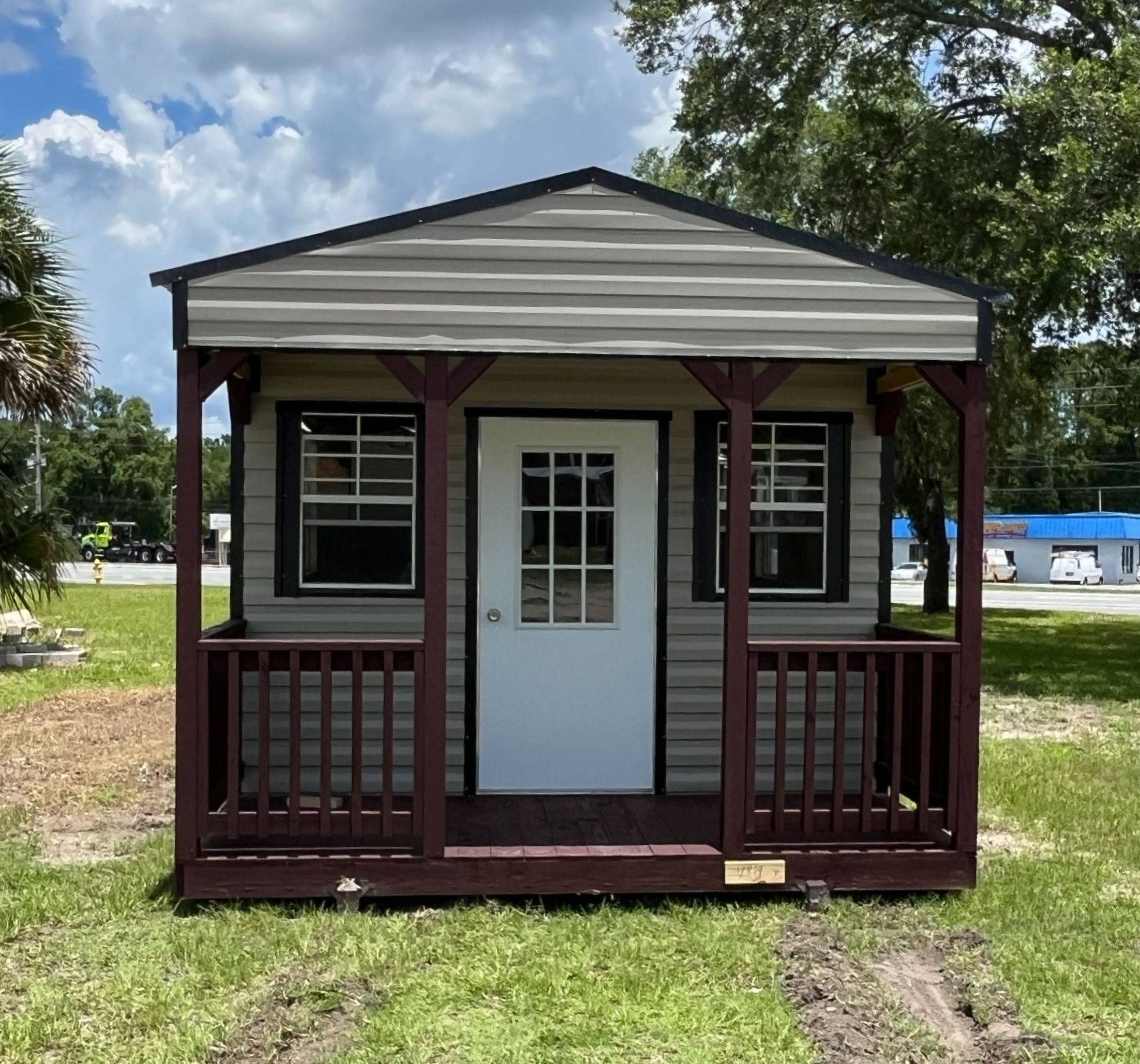 12 X 24 Front Porch Cabin w/ Electric #17819