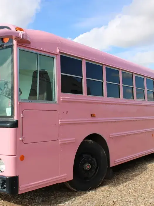 Pink school bus, Scottsdale Bachelorette Demo