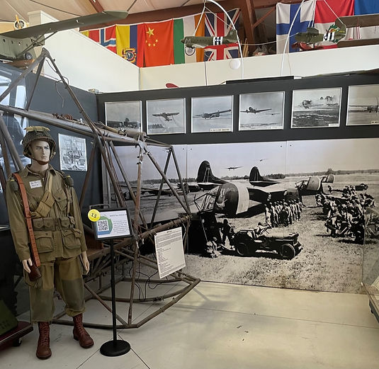 This is the World War II Glider Exhibit at the WACO Air Museum and Aviation Learning Cente
