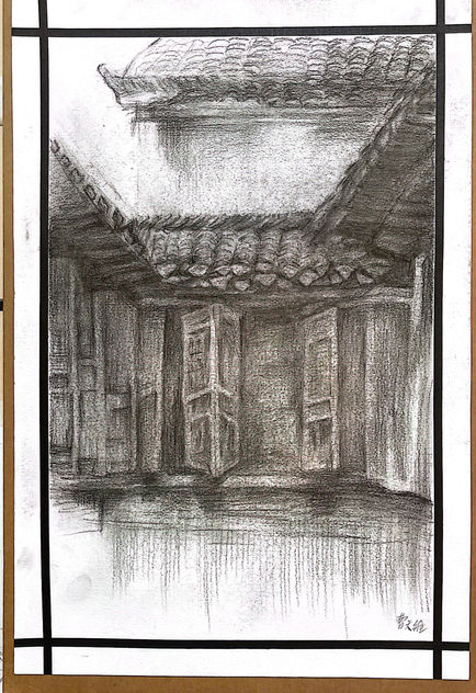 Windows of a old house in Shanghai