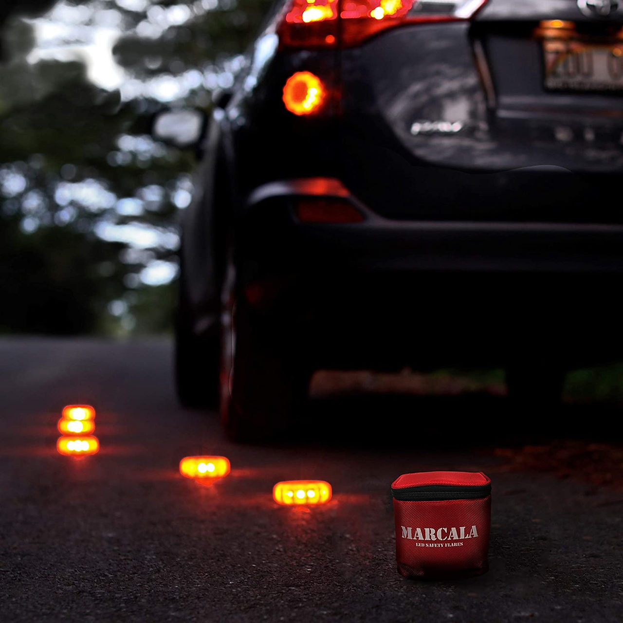 Round LED Road Safety Flare Kit