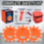 Emergency vehicle light kit with 3 flares