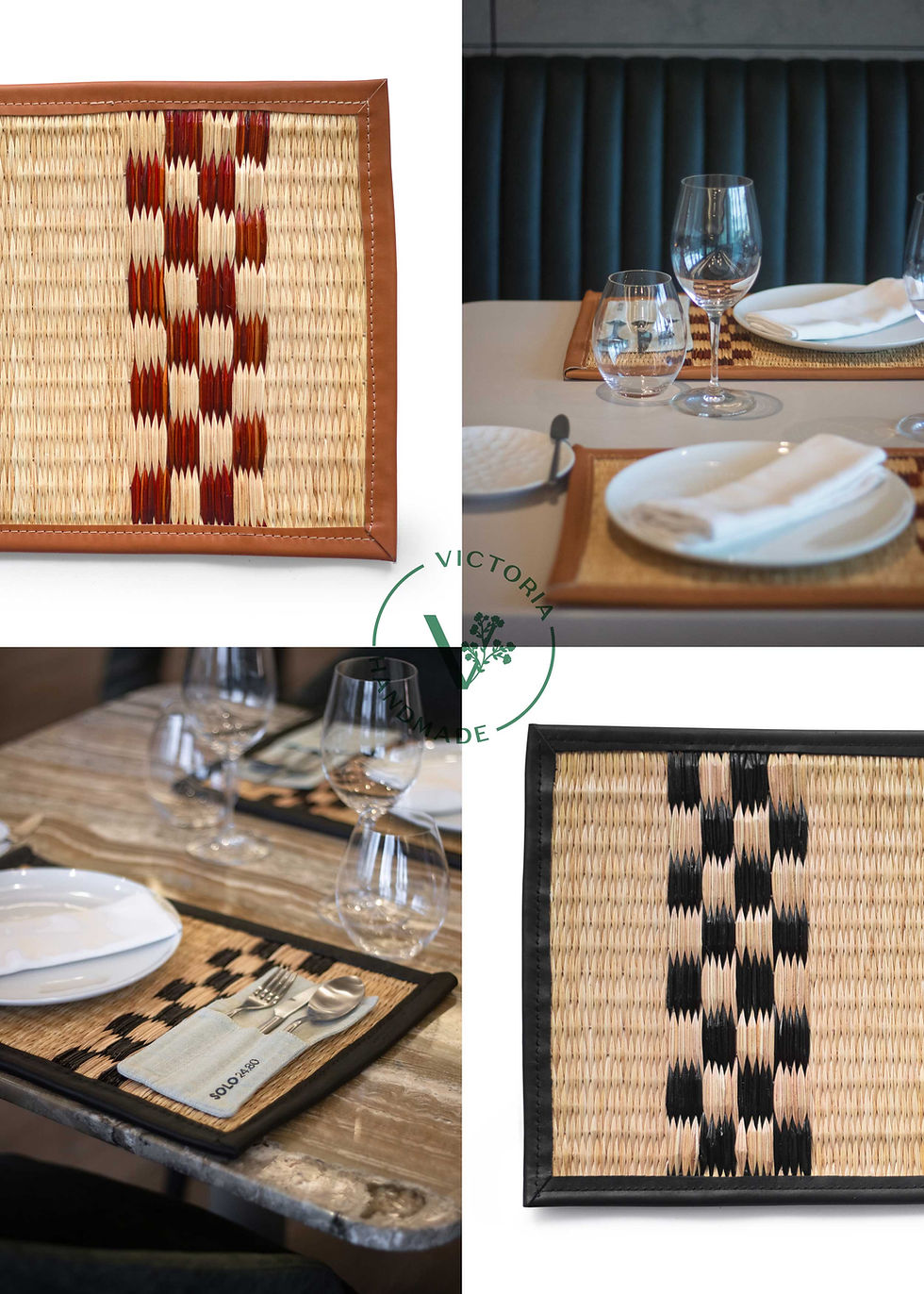 Miniatura: individuais de mesa vime feito à mão decoração casa autêntica