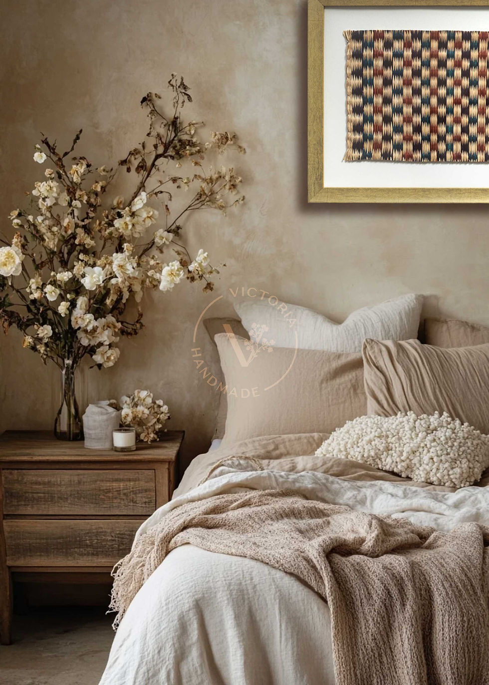 Miniatura: Sustainable wall panel – rustic woven design