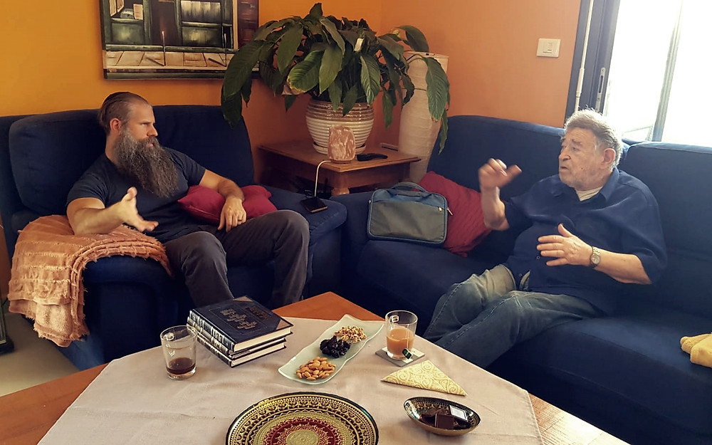 Tamir and Shaul discussing End Time Dynamics at our home in Jerusalem