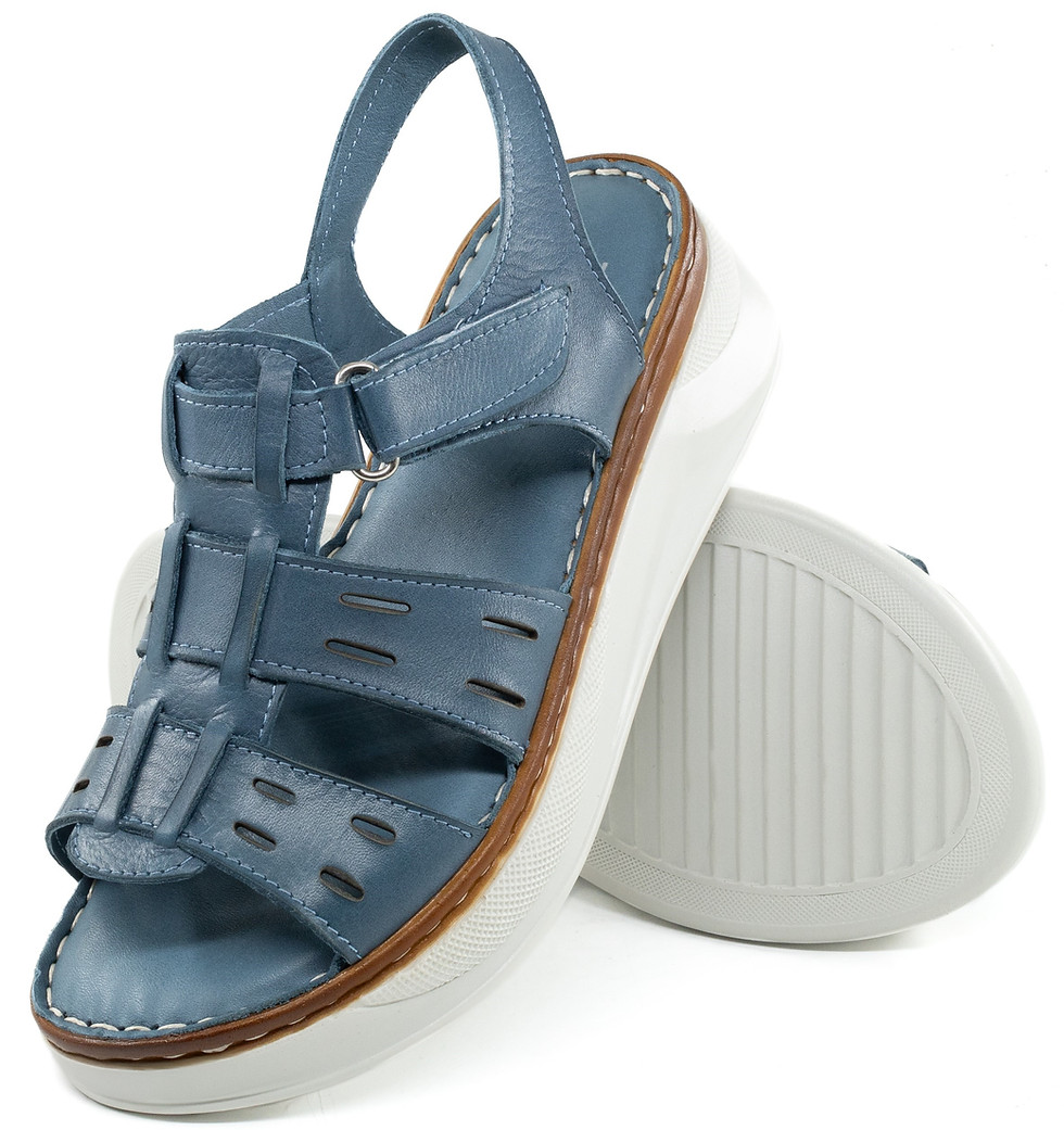 Thumbnail: W60-Women's Leather Comfort Fisherman sandals