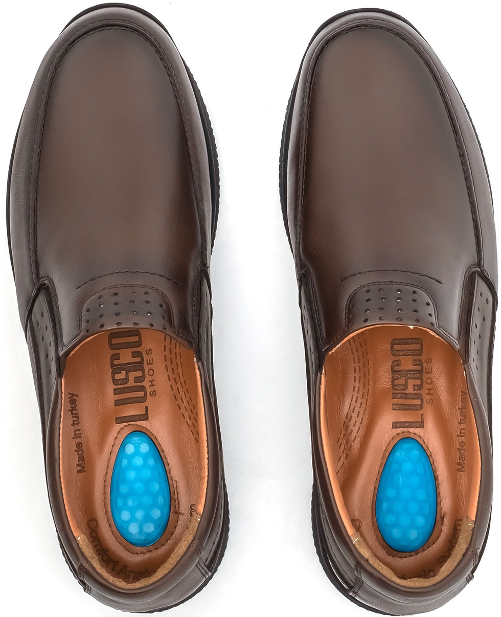 Thumbnail: 840 - Lusco Men's Slip-on shoes with a gel insole to maintain comfort