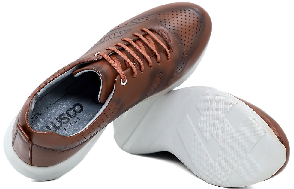 Thumbnail: 281 - Lusco Mens Hatay Full Leather Casual Daily walking shoes