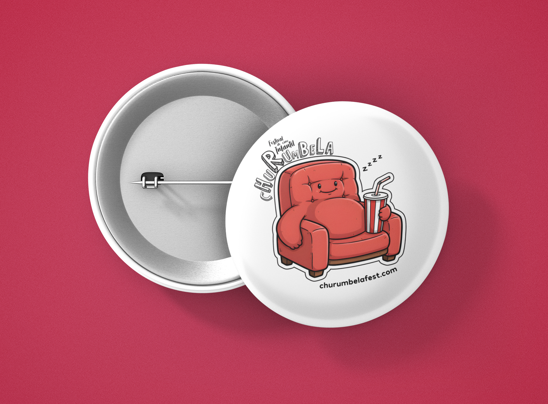 Botón metálico Sillón Palomitas