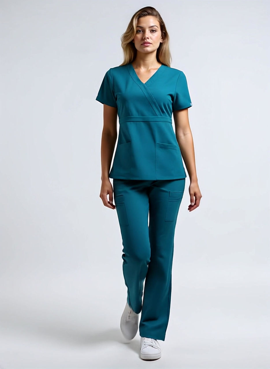 Uniforme médico turquesa para mujer