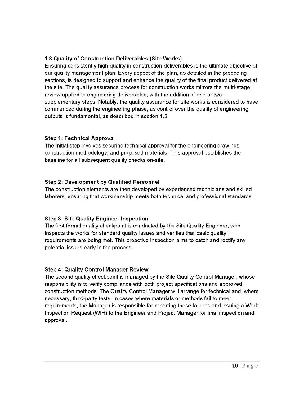Thumbnail: Quality Management Plan + Quality KPIs Report